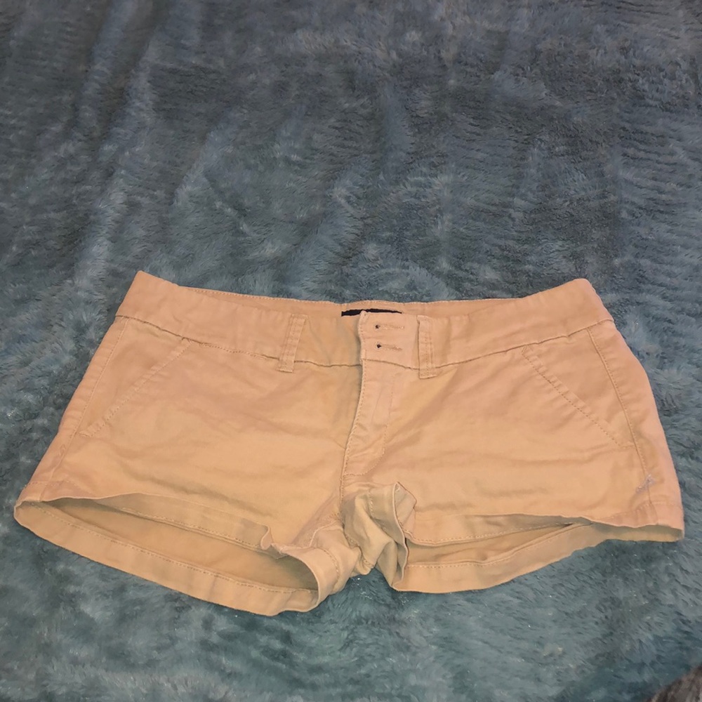 American Eagle Khaki Booty Shorts
